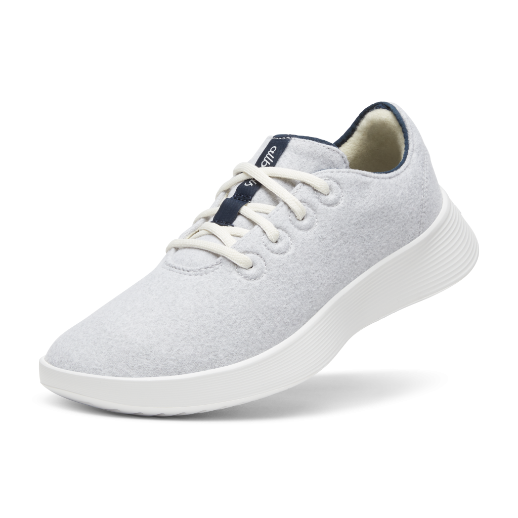 Women's Wool Runner Go - Light Grey/True Navy (Blizzard Sole)