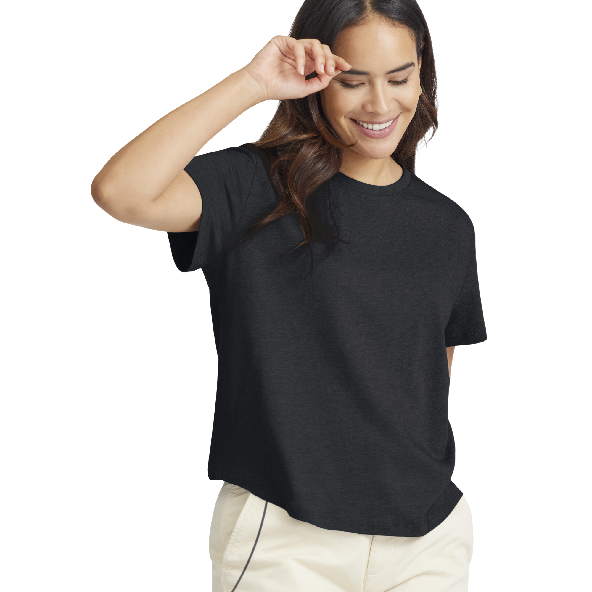 Women's Soft Merino Tee - True Black