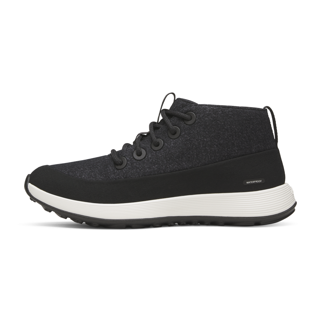 Men's Wool Runner NZ Mid Waterproof - Natural Black (Natural White Sole)