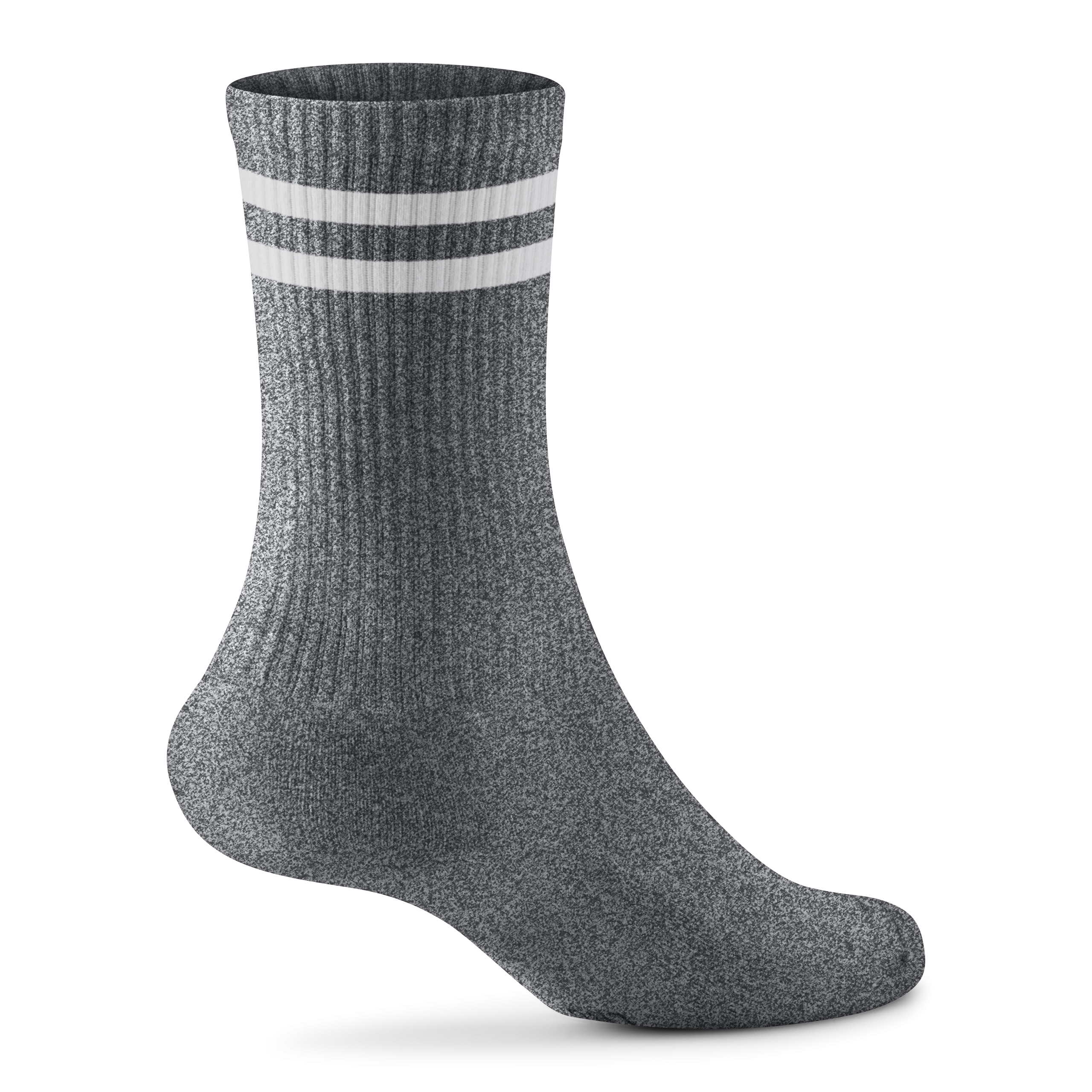 Anytime Crew Sock - Natural Grey Heather/Natural White