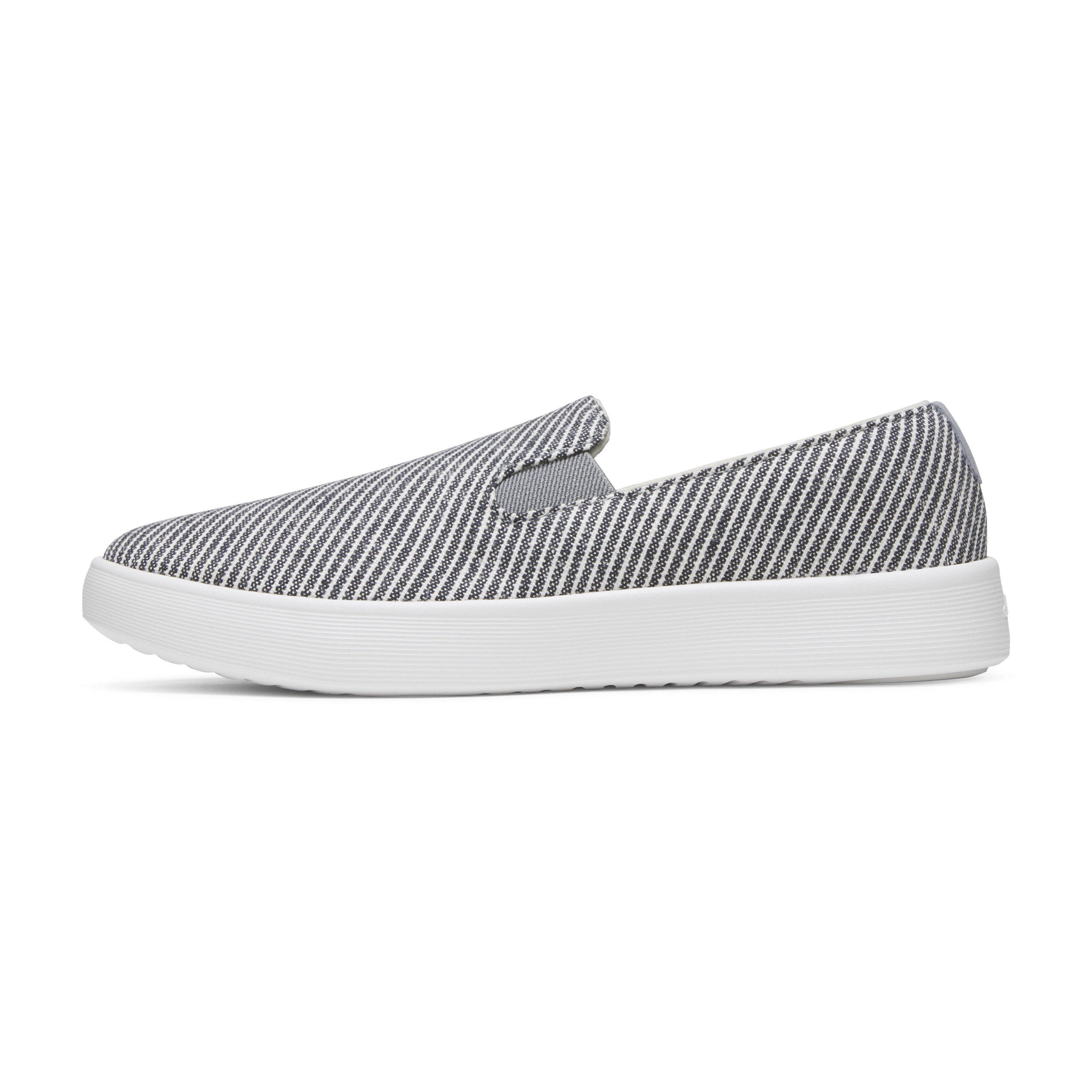 Men's Canvas Cruiser Slip On - Deep Navy Stripes (Blizzard Sole)